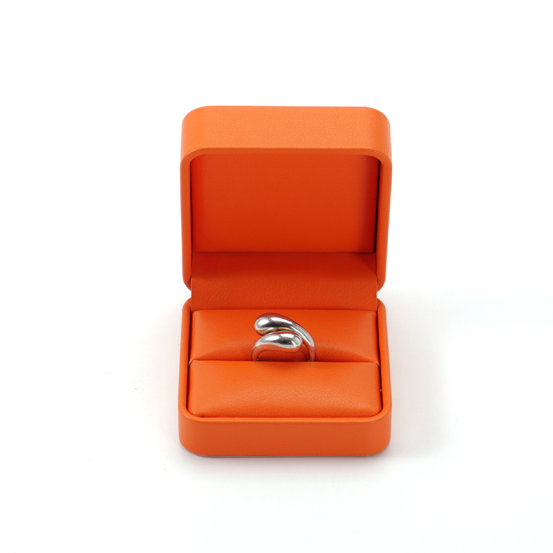 FANXI Custom orange pu leather jewelry box