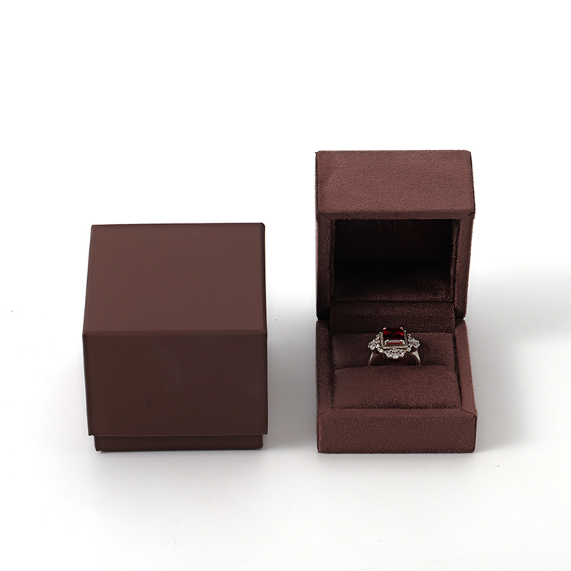 FANXI Custom brown suede ring box
