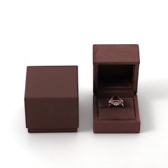 FANXI Custom brown suede ring box