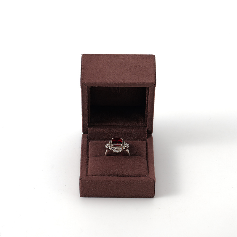 FANXI Custom brown suede ring box