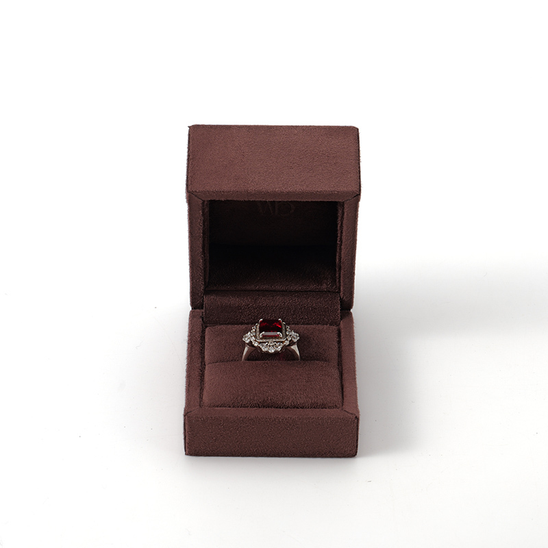 FANXI Custom brown suede ring box