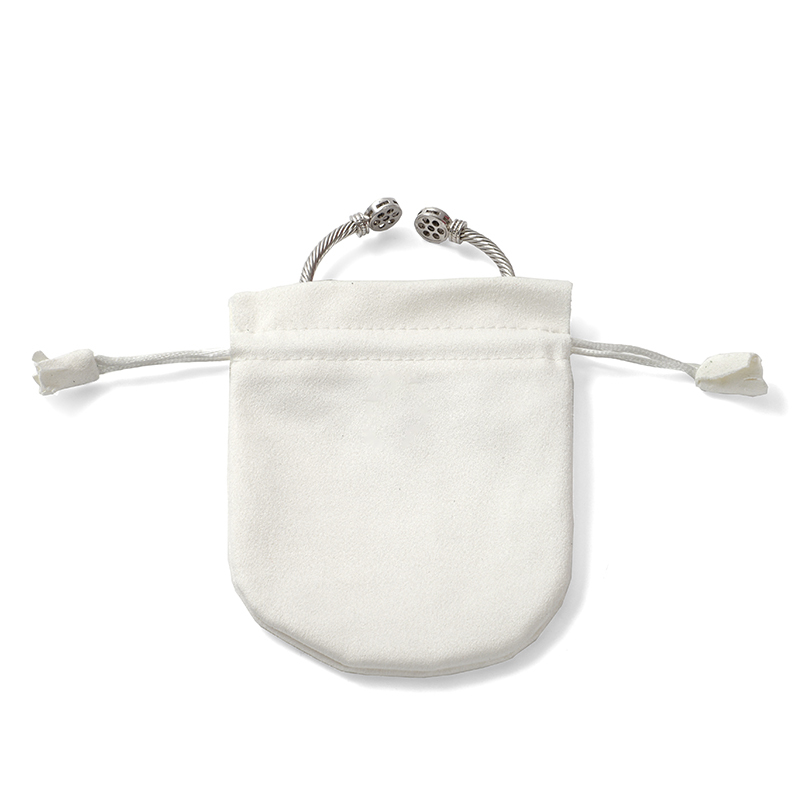 FANXI Custom white microfiber jewelry pouch