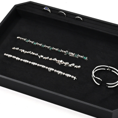 FANXI Custom black leather jewelry plate