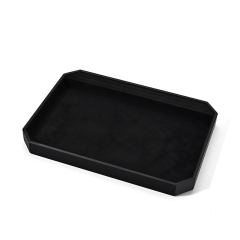FANXI Custom black leather jewelry plate
