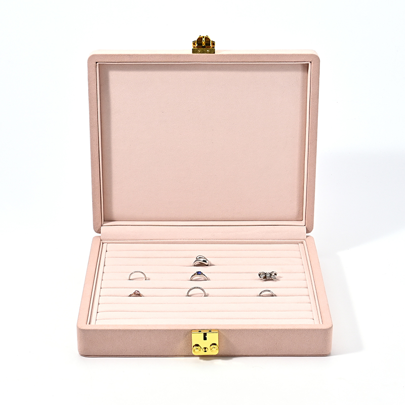 FANXI Custom pink microfiber jewelry case