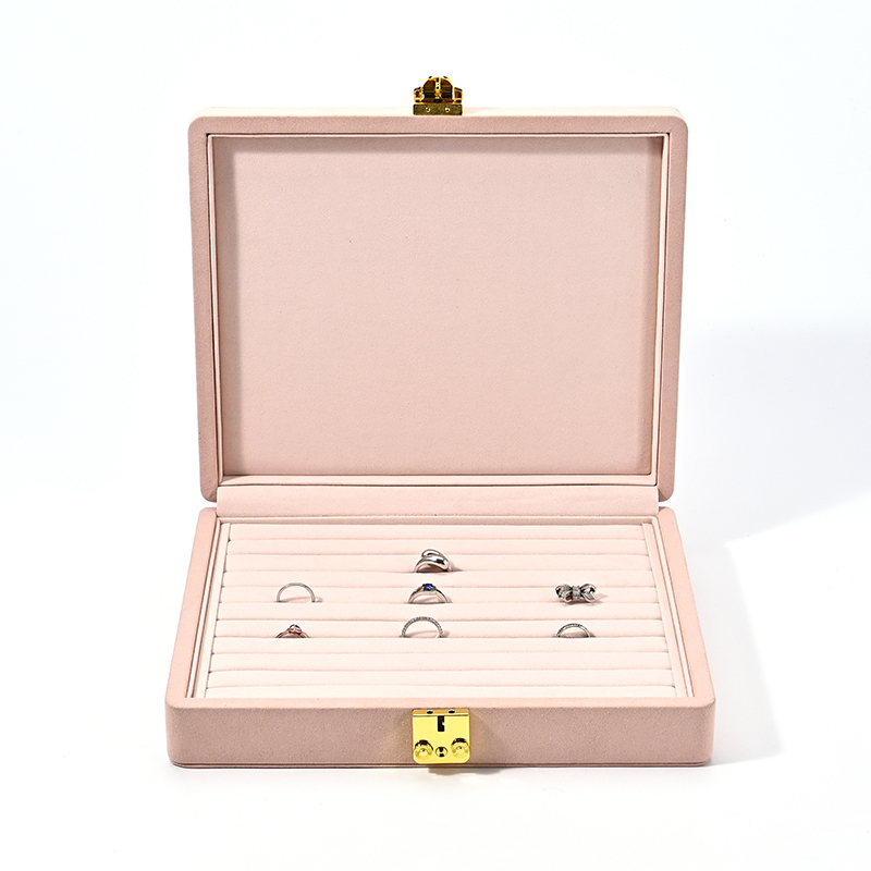 FANXI Custom pink microfiber jewelry case