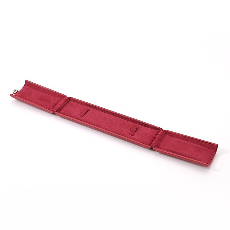 FANXI Custom red suede leather jewelry box
