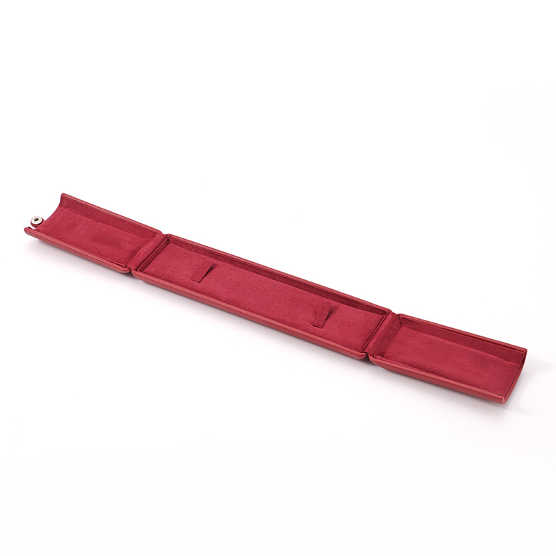 FANXI Custom red suede leather jewelry box