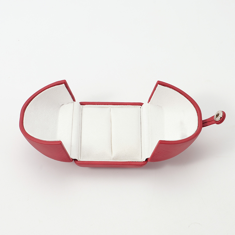 FANXI Custom red suede leather jewelry box