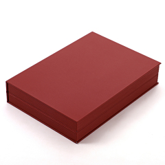 FANXI Custom red suede leather ring book box