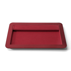 FANXI Custom red leather microfiber jewelry plate