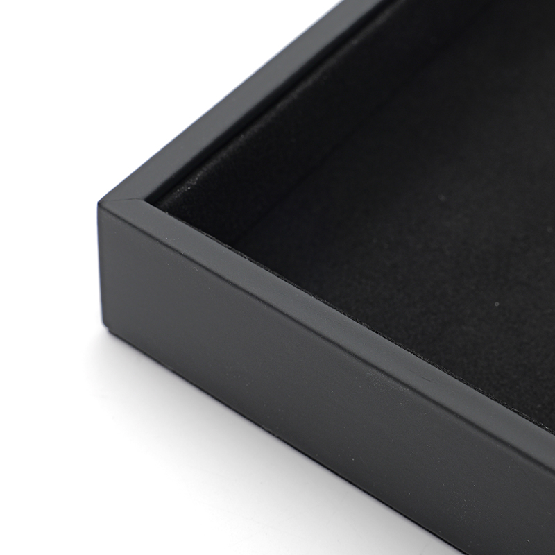 FANXI Custom black leather microfiber jewelry tray