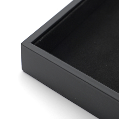 FANXI Custom black leather microfiber jewelry tray