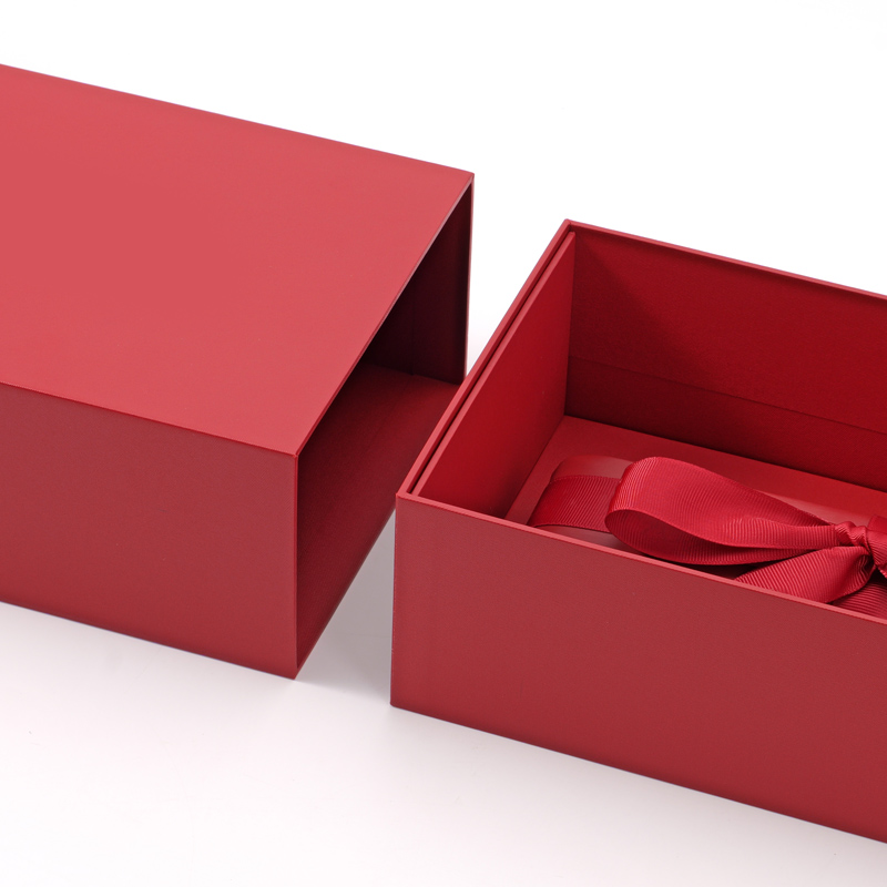 FANXI Custom red paper ribbon jewelry box