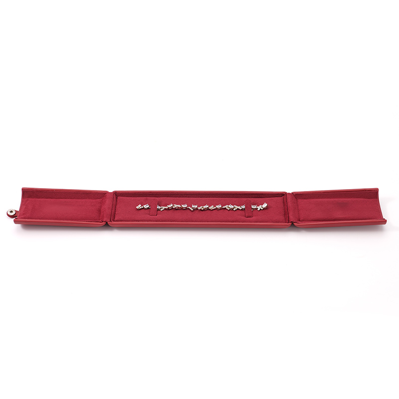 FANXI Custom red suede leather jewelry box