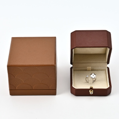 FANXI Custom brown velvet leather jewelry box