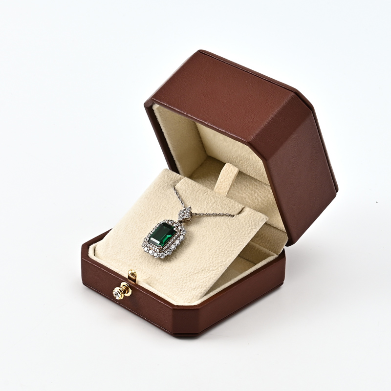 FANXI Custom brown velvet leather jewelry box