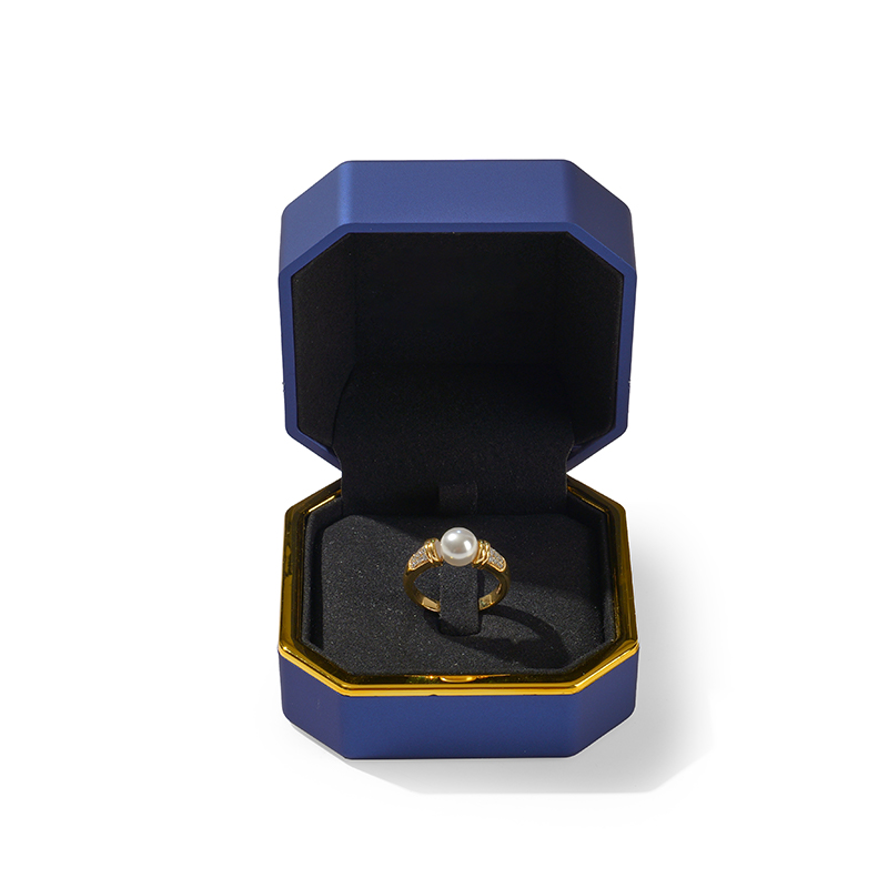 FANXI Custom blue painted earring and ring box