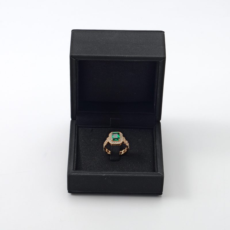 FANXI Custom black leather microfiber jewelry box