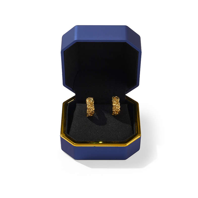 FANXI Custom blue painted earring and ring box
