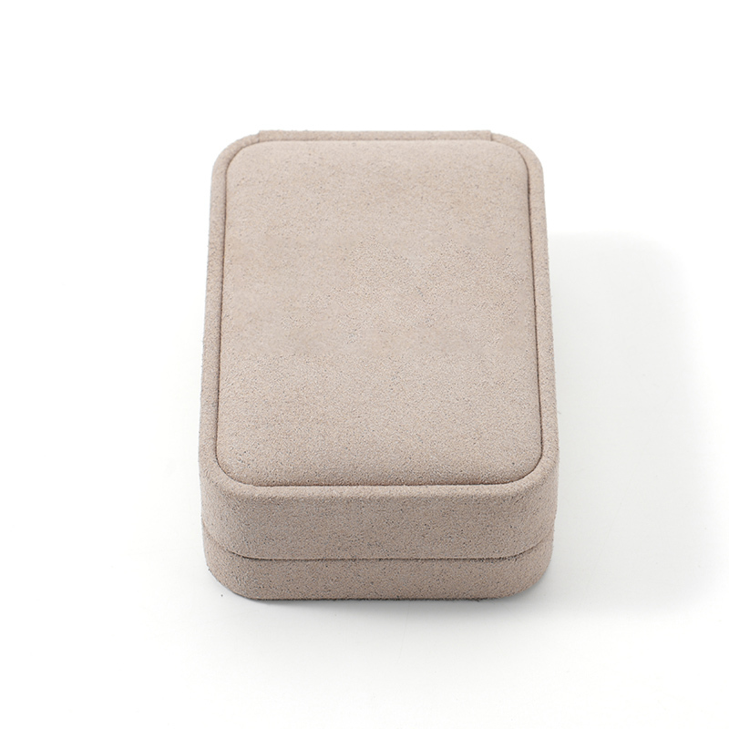 FANXI Custom brown paper ring boxFANXI Custom naked color microfiber jewelry box