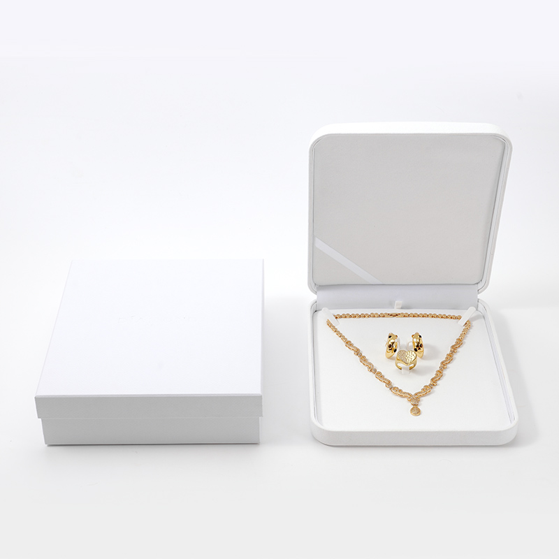 FANXI Custom white Microfber jewelry box