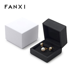 FANXI Custom black leather microfiber jewelry box