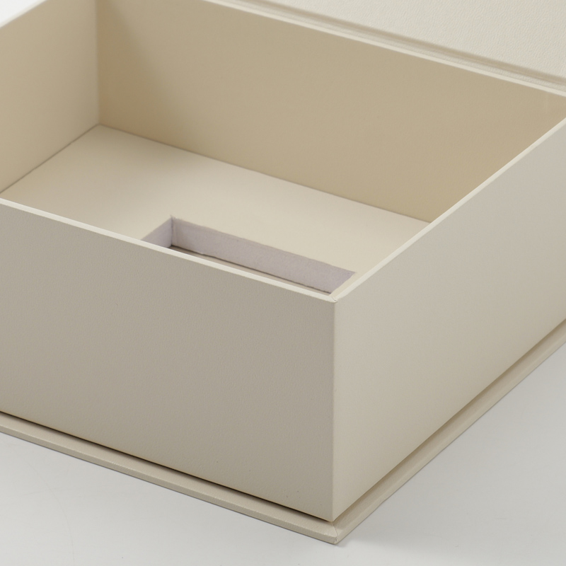FANXI Custom beige paper leatherette jewelry box