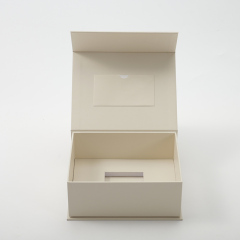 FANXI Custom beige paper leatherette jewelry box