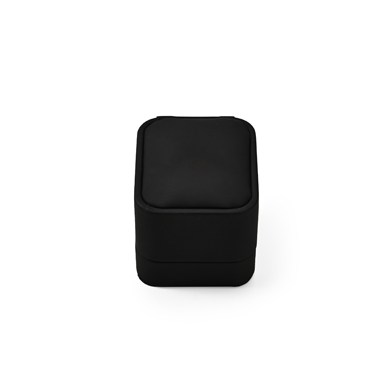 FANXI Custom brown paper jewelry boxFANXI Custom black leather microfiber ring box