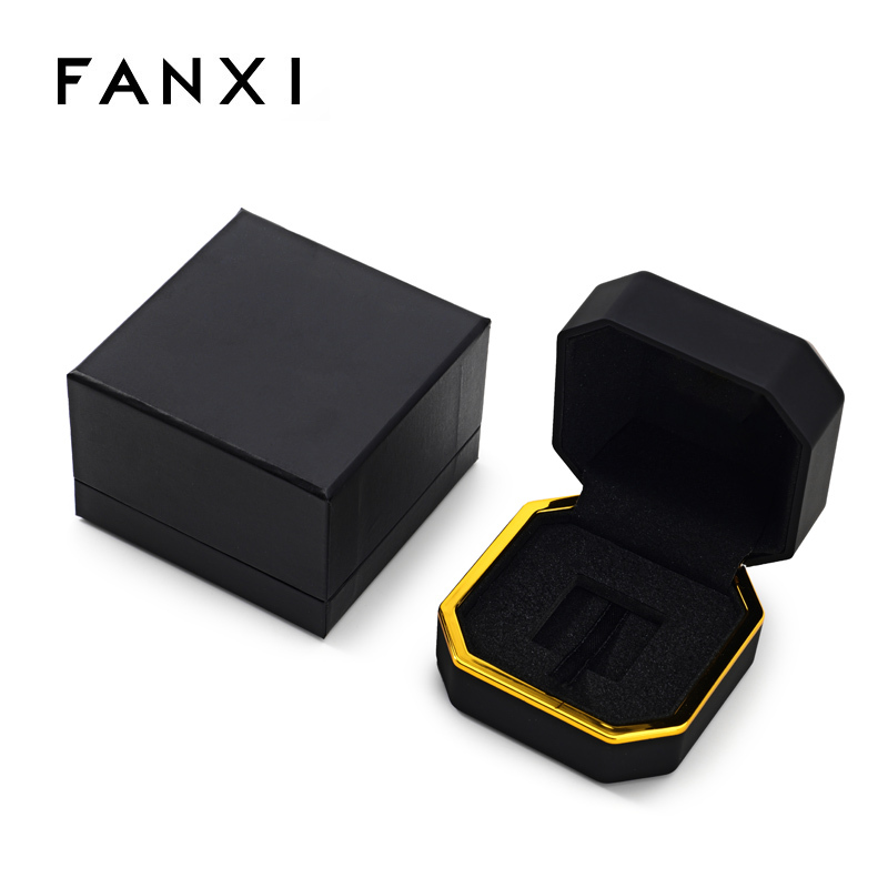 FANXI Custom black painting velvet jewelry box