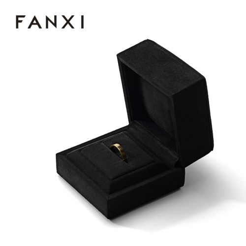 FANXI Custom black suede jewelry box