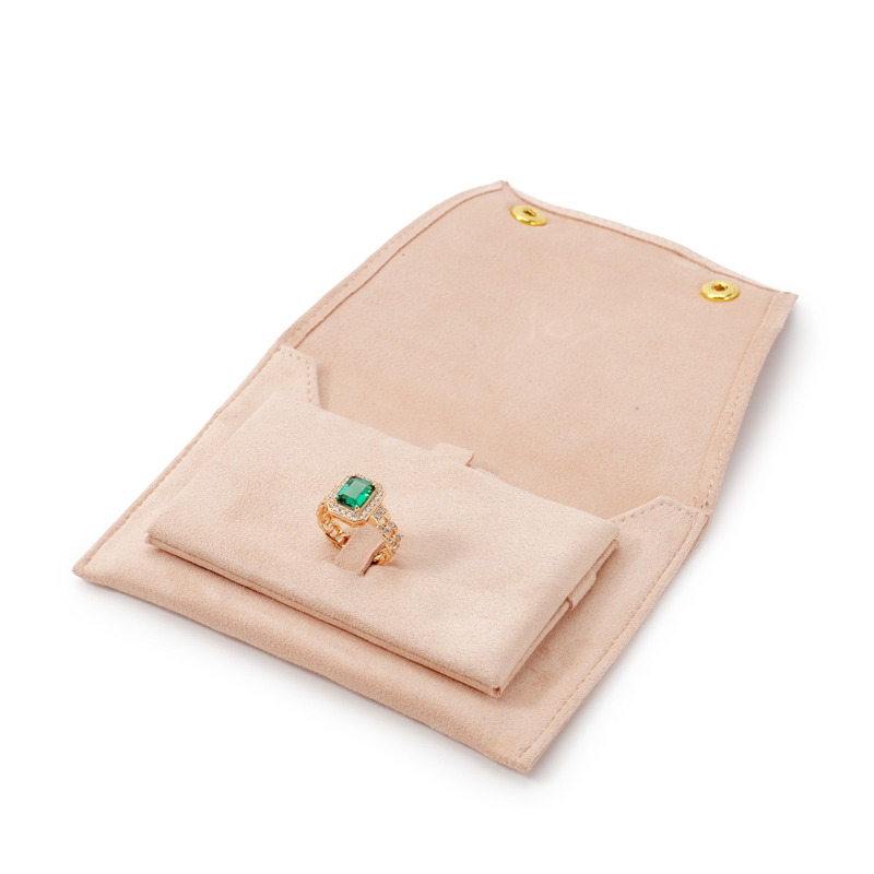 FANXI Custom pink or green suede button bag
