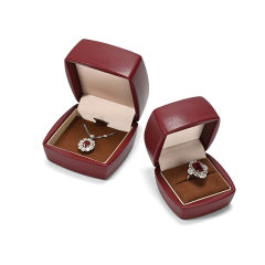 FANXI Custom red microfiber leather jewelry box