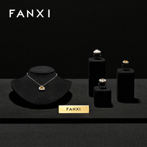 FANXI Hot sale Polychrome Microfiber jewelry bust