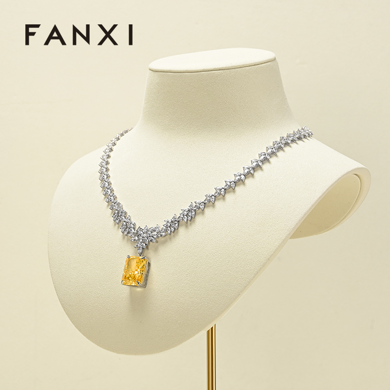 FANXI High end Microfiber Jewelry Portrait Stand