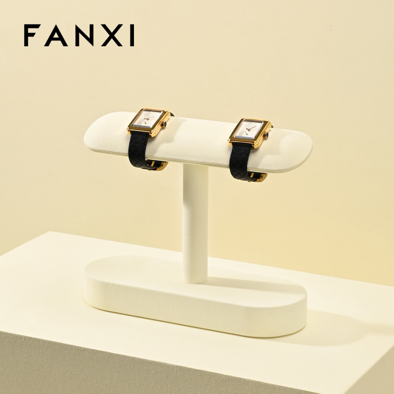 FANXI Fashion Beige Microfiber Jewelry display stand
