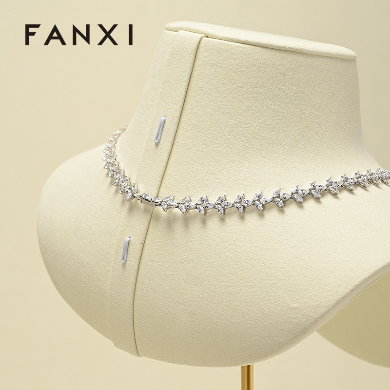 FANXI High end Microfiber Jewelry Portrait Stand