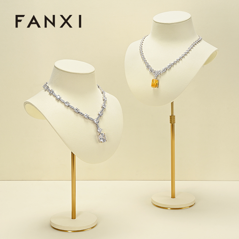 FANXI High end Microfiber Jewelry Portrait Stand