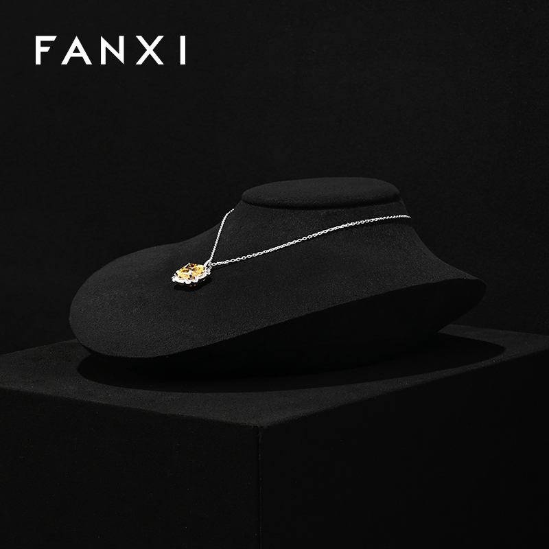 FANXI Hot sale Polychrome Microfiber jewelry bust