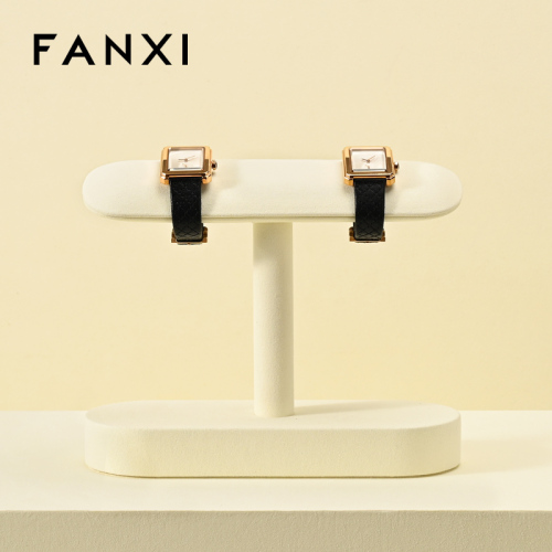 FANXI Fashion Beige Microfiber Jewelry display stand