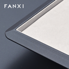 FANXI Fashion Grey microfiber Jewelry Display Plate