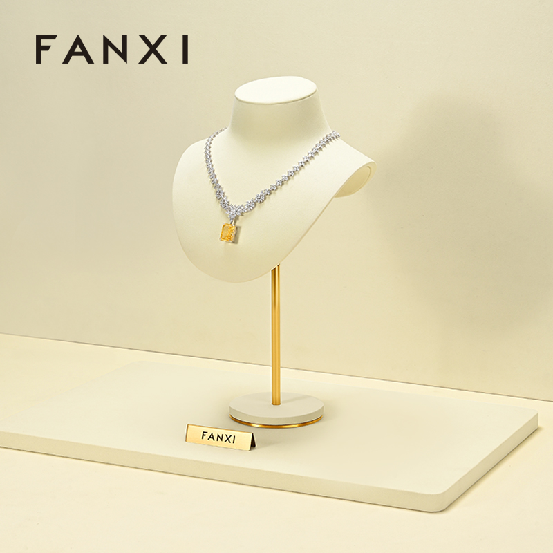 FANXI High end Microfiber Jewelry Portrait Stand