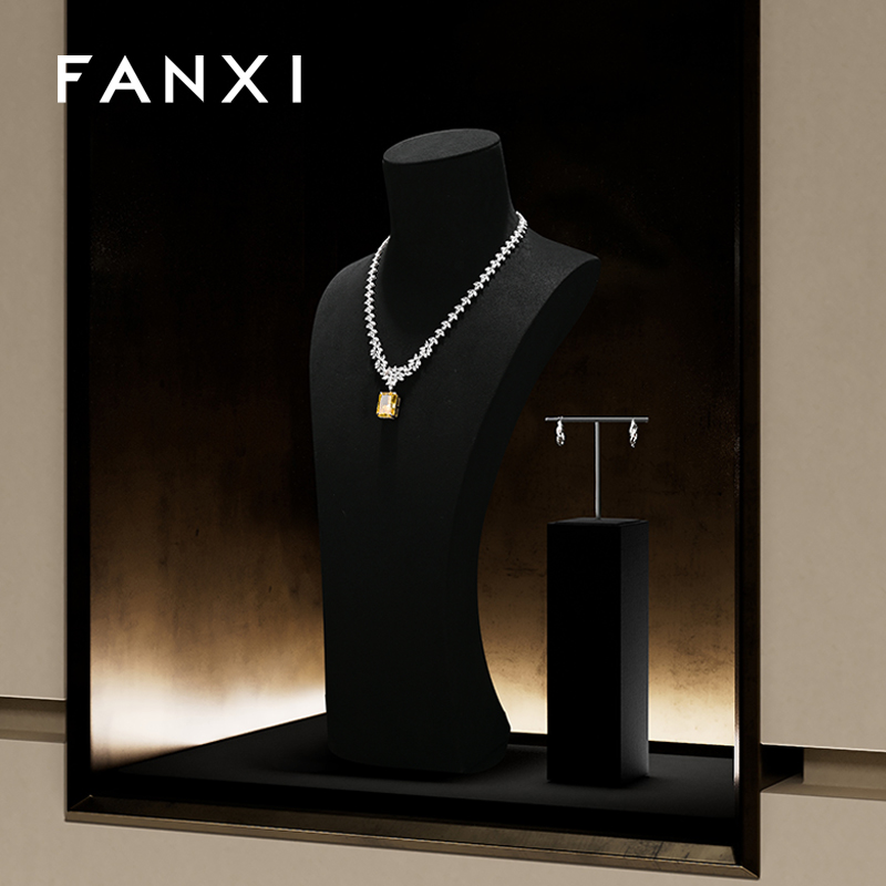 FANXI New arrival Microfiber Jewelry Portrait Stand