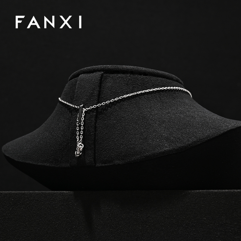 FANXI Hot sale Polychrome Microfiber jewelry bust