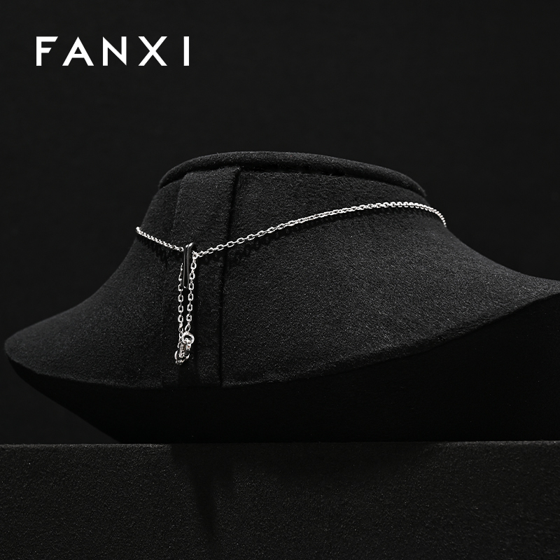 FANXI Hot sale Polychrome Microfiber jewelry bust