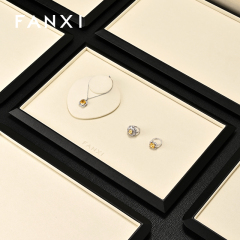 FANXI High end Beige microfiber Jewelry plate