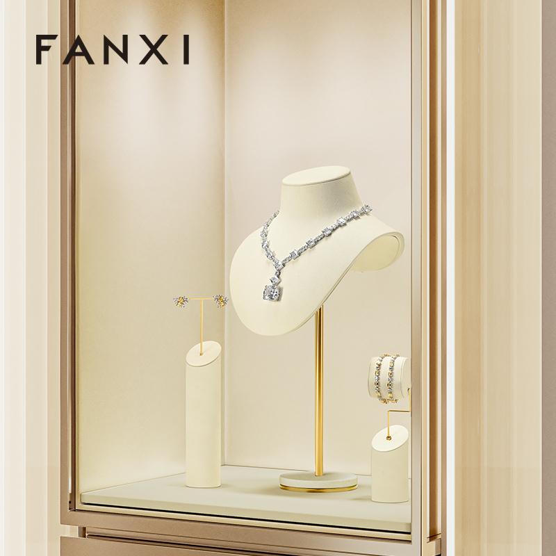 FANXI High end Microfiber Jewelry Portrait Stand