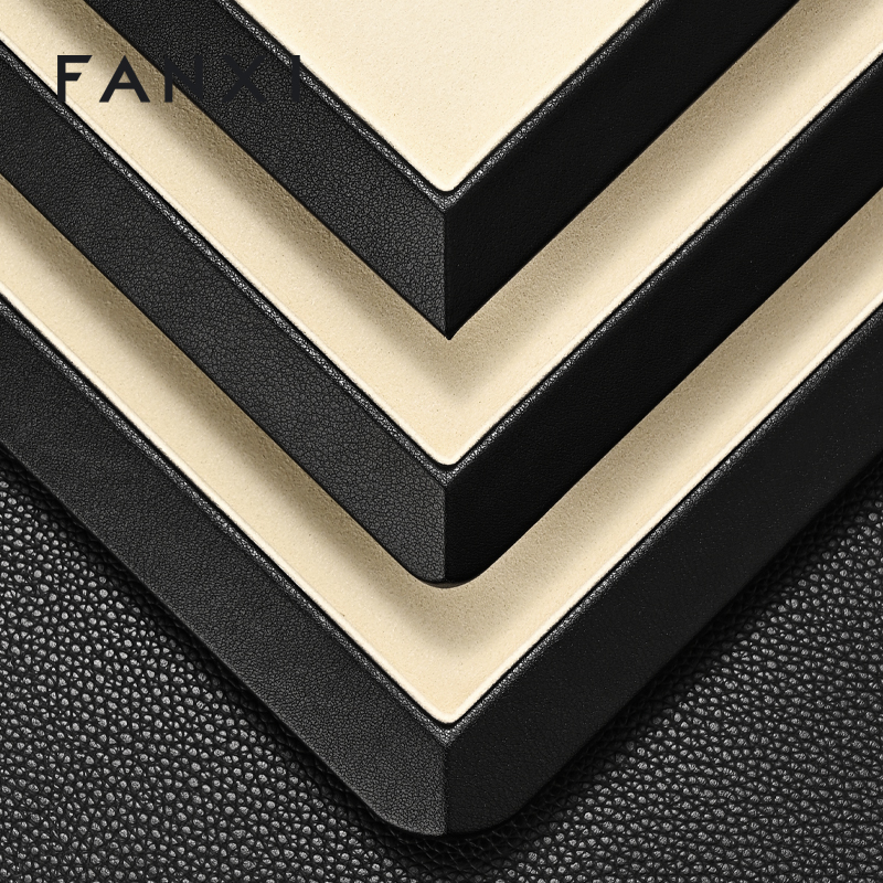 FANXI High end Beige microfiber Jewelry plate