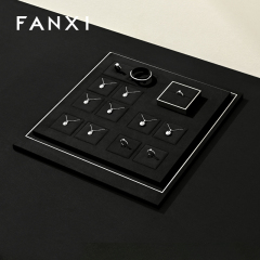 FANXI Factory Black Microfiber Jewelry display set